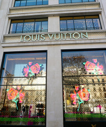 The Louis Vuitton store Champs Elysees in Paris